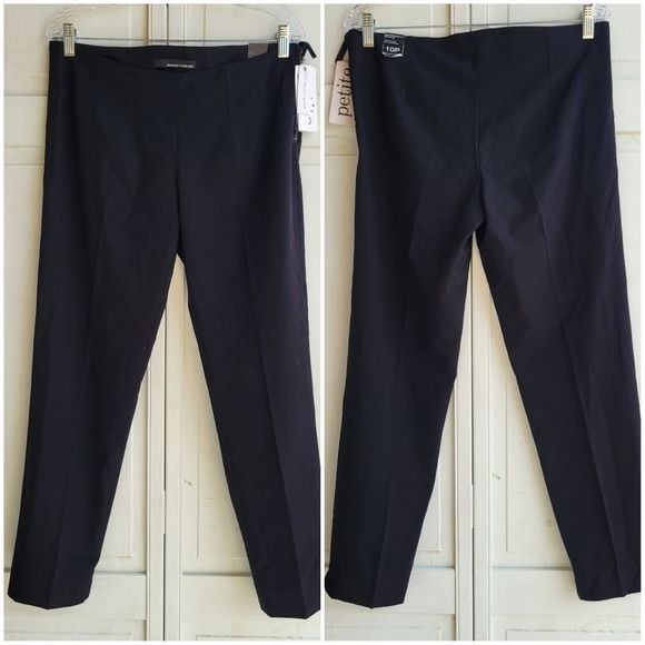 Amanda & Chelsea Black Cropped Ankle Career Trousers Size 10P NWT - Picture 2 of 8